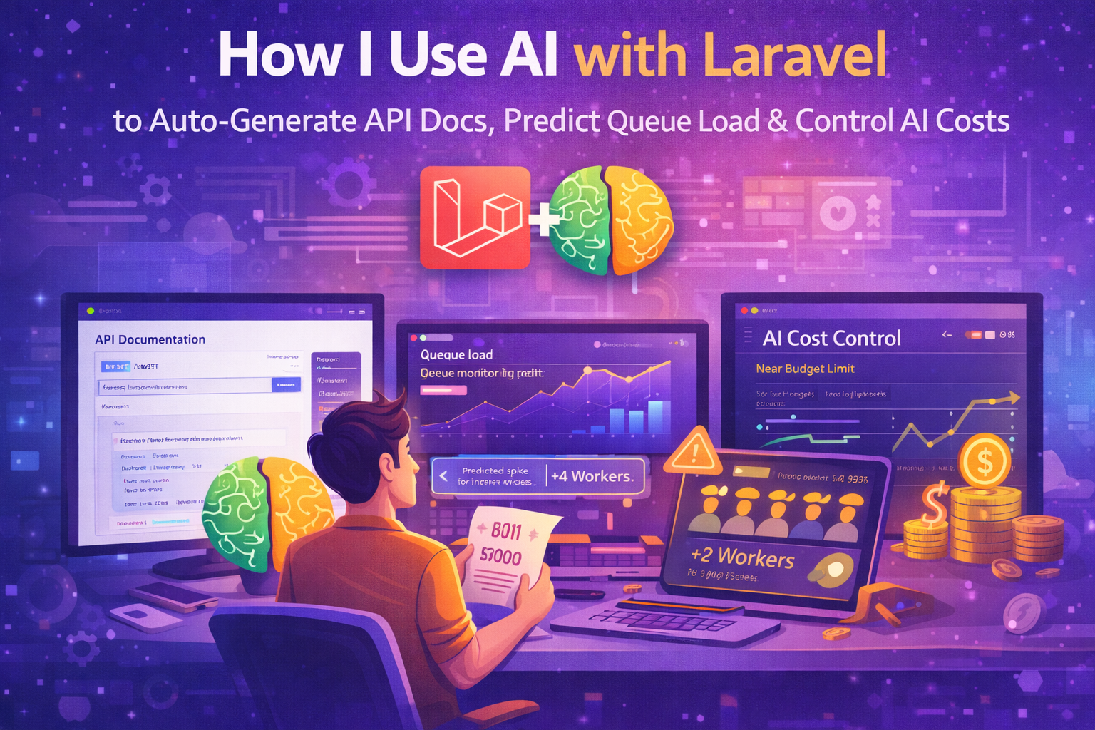 How I Use AI with Laravel to Auto-Generate API Docs, Predict Queue Load & Control AI Costs featured image
