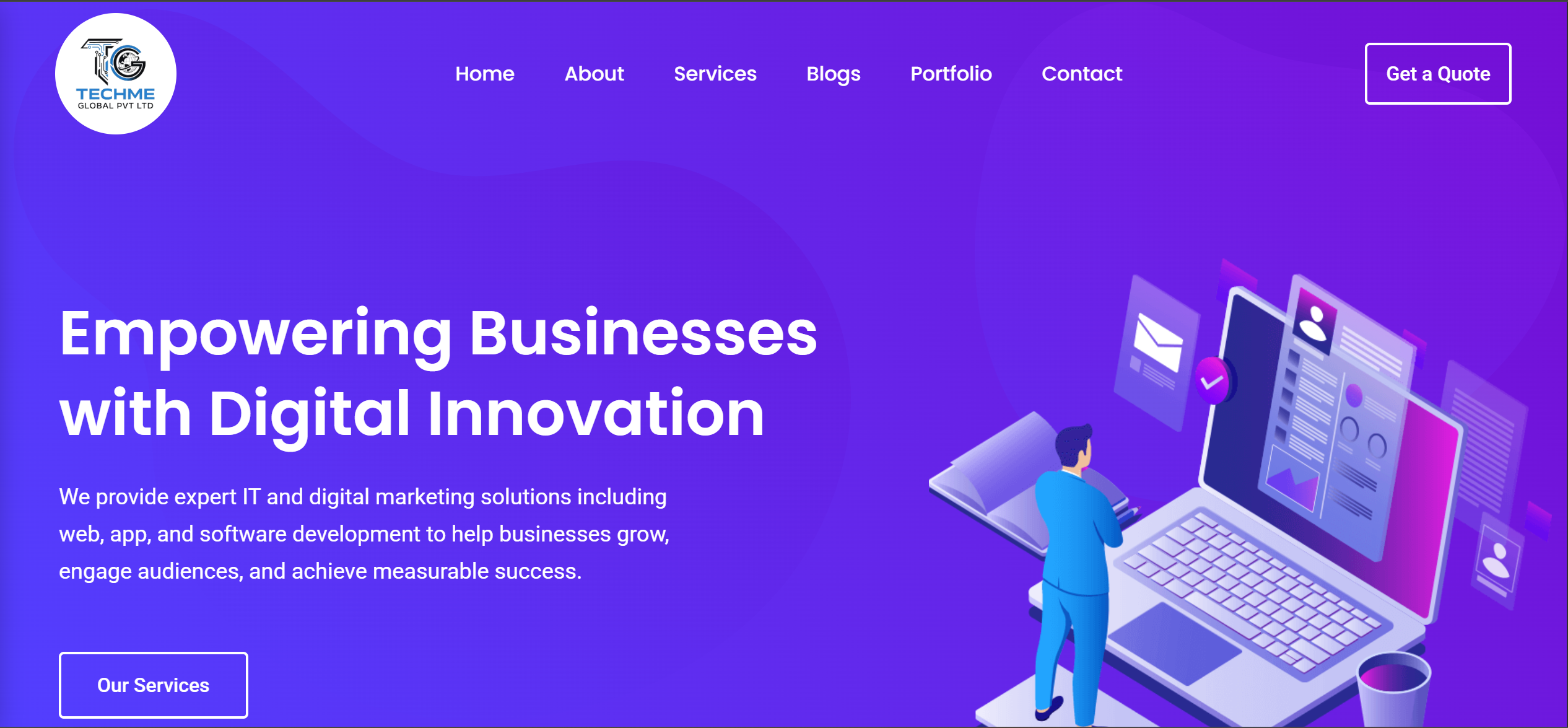 TECHME Global Pvt. Ltd. - Laravel project screenshot